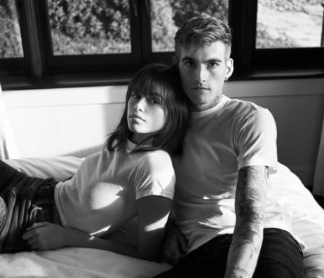 Presley Gerber and his younger sister Kaia during a photoshoot 
